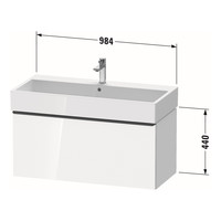 Badmeubel Duravit D-Neo Wand 98.4x44.2x44 cm Mat Kastanje (Donker)