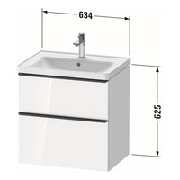 Badmeubel Duravit D-Neo Wand 63.4x45.2x62.5 cm Mat Noten (Donker)