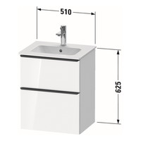 Badmeubel Duravit D-Neo Wand 51x40.2x62.5 cm Mat Eiken Terra