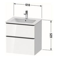 Badmeubel Duravit D-Neo Wand 61x46.2x62.5 cm Mat Wit