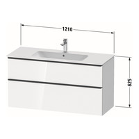 Badmeubel Duravit D-Neo Wand 121x46.2x62.5 cm Mat Kastanje (Donker)