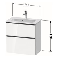 Badmeubel Duravit D-Neo Wand 61x37.2x62.5 cm Mat Eiken Zwart