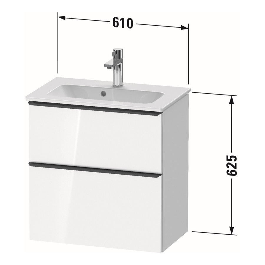 Badmeubel Duravit D-Neo Wand 61x37.2x62.5 cm Mat Kastanje (Donker)