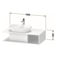 Badmeubel Duravit D-Neo Wand 100x55x26 cm Rechts Mat Natuur Eiken