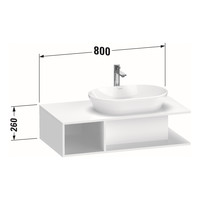 Badmeubel Duravit D-Neo Wand 80x48x26 cm Links Hoogglans Wit