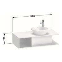 Badmeubel Duravit D-Neo Wand 100x48x26 cm Links Mat Noten (Donker)