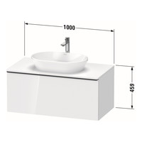 Badmeubel Duravit D-Neo Wand 100x55x45.9 cm Mat Linnen