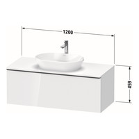 Badmeubel Duravit D-Neo Wand 120x55x45.9 cm Mat Betongrijs