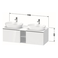 Badmeubel Duravit D-Neo Wand 140x55x45.9 cm Mat Eiken Terra