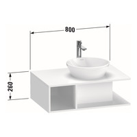 Badmeubel Duravit D-Neo Wand 80x55x26 cm Links Mat Natuur Eiken