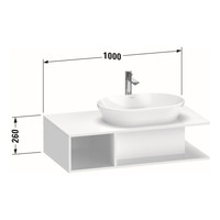 Badmeubel Duravit D-Neo Wand 100x55x26 cm Links Mat Kastanje (Donker)