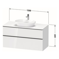 Badmeubel Duravit D-Neo Wand 120x55x64.4 cm Mat Wit