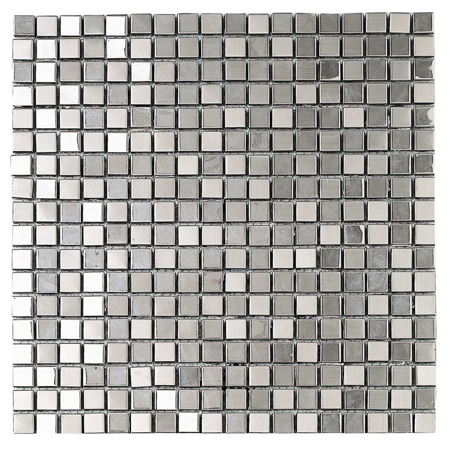 Mozaiek Tegels Dune Metalic Silver 30.1x30.1 cm Zilver (Prijs per Matje)