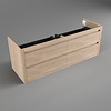 Forzalaqua Forzalaqua Gela Onderkast 120x51x60cm met 4 Lades Greeploos Charcoal Massief Eiken
