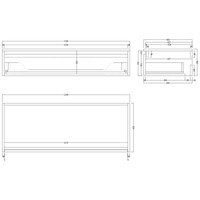 Gliss Design Calypso Onderkast 120 cm Zwart Eiken