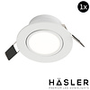 Hasler Inbouwspot Häsler Ancona Incl. Fase Aansnijding Dimbaar 8 cm 4 Watt Helder Wit RVS Set 10x