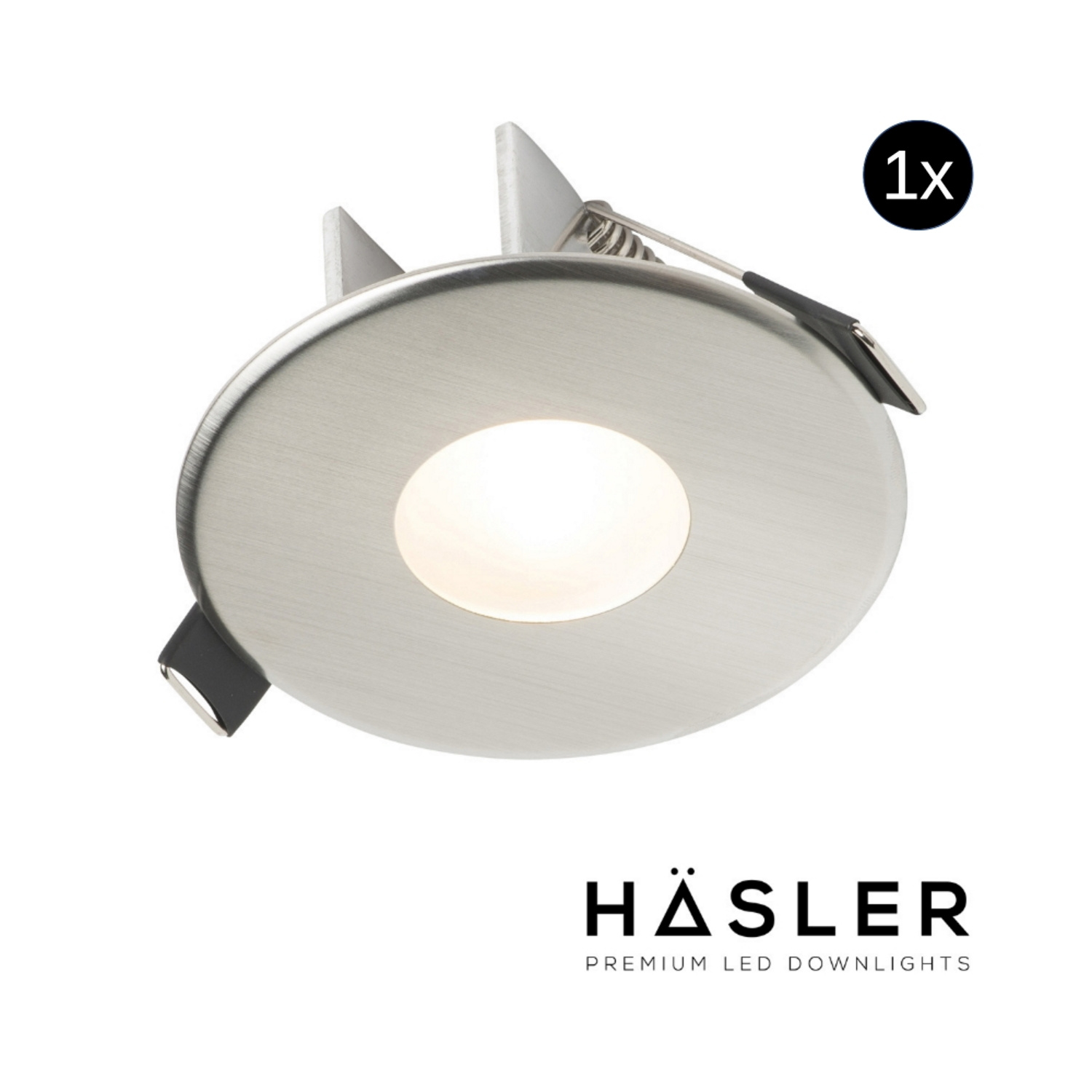 Hasler Inbouwspot Häsler Blanes Incl. Fase Aansnijding Dimbaar 8 cm 4 Watt Helder Wit RVS Set 9x - Set 1 Spot