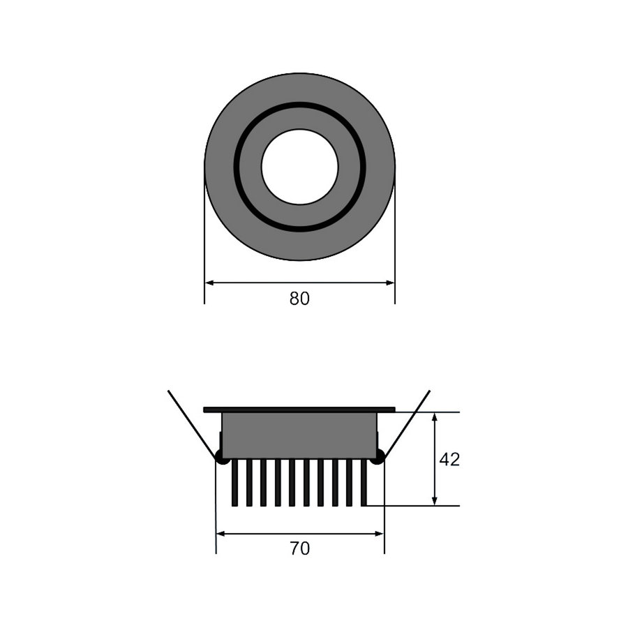 Inbouwspot Häsler Tarragona Incl. Fase Aansnijding Dimbaar 8 cm 4 Watt Helder Wit RVS Set 10x