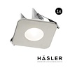 Hasler Inbouwspot Häsler Mallorca Incl. Fase Aansnijding Dimbaar 6,8 cm 4 Watt Helder Wit RVS Set 10x