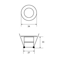 Inbouwspot Häsler Grado Incl. Fase Aansnijding Dimbaar 3.4 cm 1.8 Watt Warm Wit RVS look Set 10x