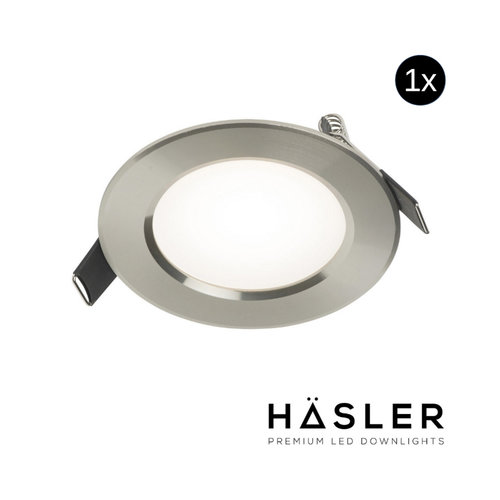 Inbouwspot Häsler Comarruga Incl. Fase Aansnijding Dimbaar 9.2 cm 4 Watt Helder Wit RVS Set 10x 