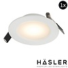 Hasler Inbouwspot Häsler Toscana Incl. Fase Aansnijding Dimbaar 9.2 cm 4 Watt Warm Wit RVS Wit Set 10x