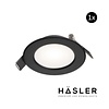 Hasler Inbouwspot Häsler Murcia Incl. Fase Aansnijding Dimbaar 9.2 cm 4 Watt Helder Wit Zwart Set 10x