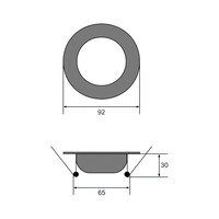 Inbouwspot Häsler Murcia Incl. Fase Aansnijding Dimbaar 9.2 cm 4 Watt Warm Wit Zwart Set 10x