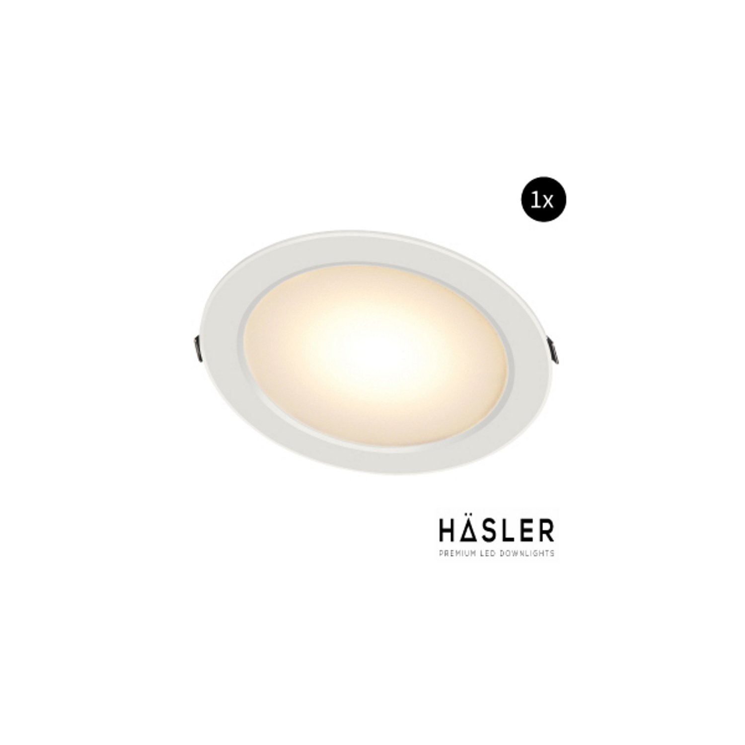 Hasler Inbouwspot Häsler Toledo Incl. Fase Aansnijding Dimbaar 13.7 cm 8 Watt Warm Wit Set 10x - Set 1 Spot