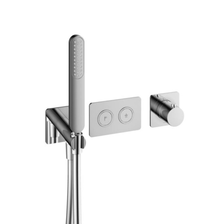 Inbouwkraan Hotbath Gal Thermostaatkraan met 2 Pushbuttons Chroom