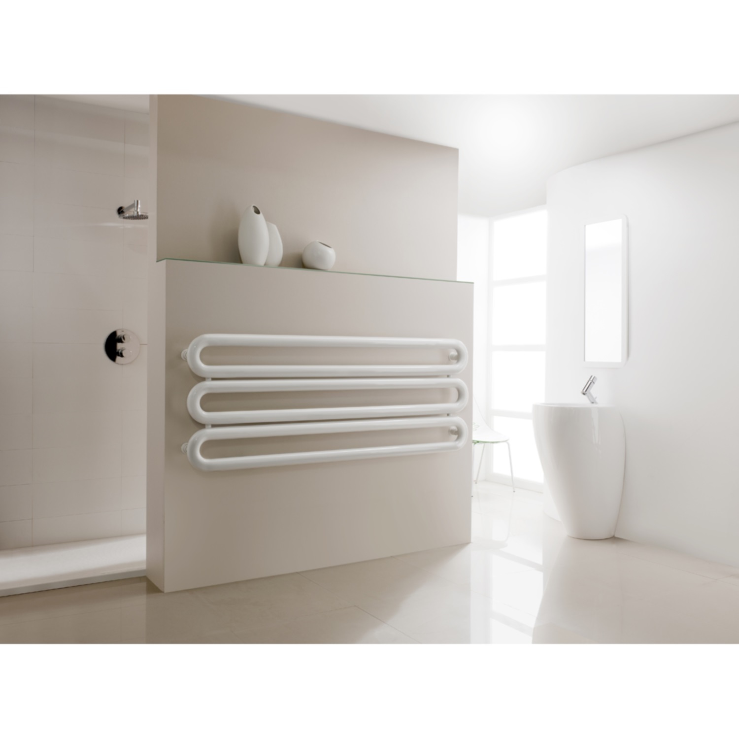 Designradiator Instamat Tubone-H 67x150x14 cm Incl. Aansluitset Wit Instamat