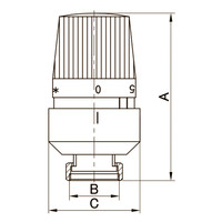 Thermostatisch Radiatorventiel Riko 1/2"x15 mm Haaks Mat Zwart