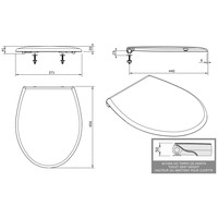 Toiletzitting Sanindusa Cetus Basic Softclose Clip Off met Bevestigingsmateriaal Wit