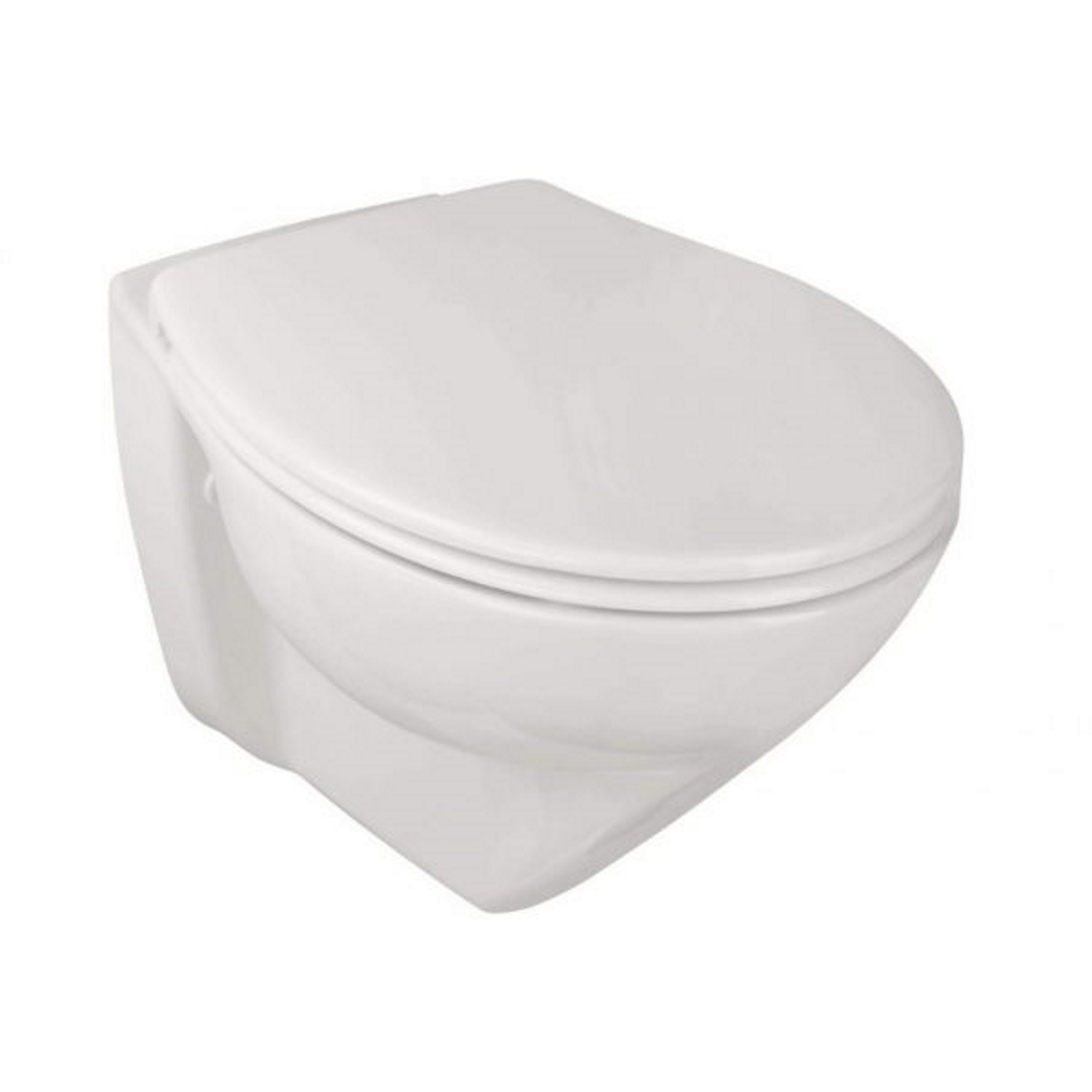 Wandtoilet Sanindusa Plus 6 cm Verhoogd Rimless Keramiek incl. Soft Close Zitting Wit Sanindusa