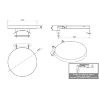 Wandtoilet Sanindusa WCA Rond Keramiek met Zitting Wit