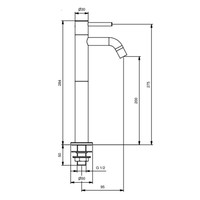 Fonteinkraan Plieger Napoli Hoog 28.4cm Mat Zwart