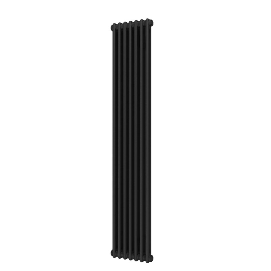 Designradiator Plieger Florence 903 Watt Zijaansluiting 180x32,2 cm Donkergrijs Structuur