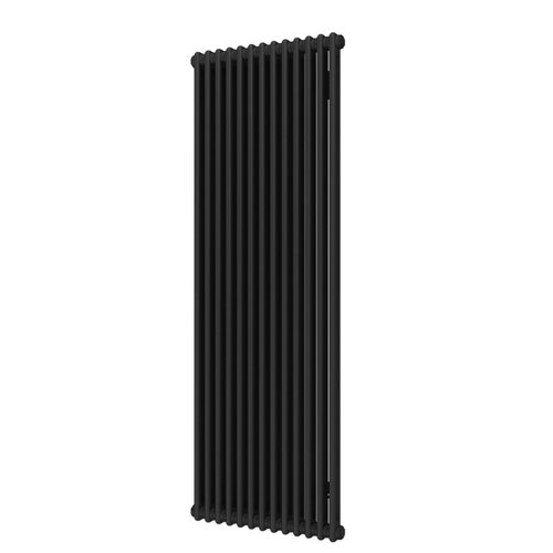 Designradiator Plieger Florence 1677 Watt Zijaansluiting 180x60 cm Donkergrijs Structuur 