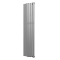 Designradiator Plieger Cavallino Retto Enkel 999 Watt Middenaansluiting 200x45 cm Zilver Metallic