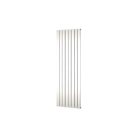 Designradiator Plieger Cavallino Retto Enkel 1332 Watt Middenaansluiting 200x60,2 cm Zilver Metallic