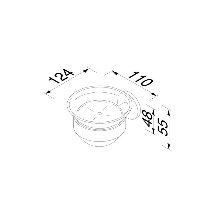 Zeephouder Geesa Nemox Hangend Glas Zwart