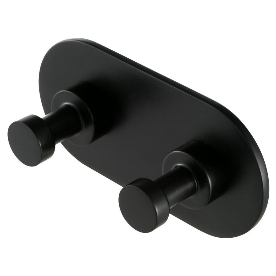 Handdoekhaak Dubbel Geesa Nemox Zwart