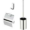 Geesa Toiletset Accessoires Geesa AIM met Toiletborstel, Toiletrolhouder en Handdoekhaak Chroom