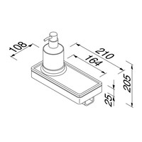 Planchet met Zeepdispenser en Handdoekhaak Geesa Frame Wit Chroom