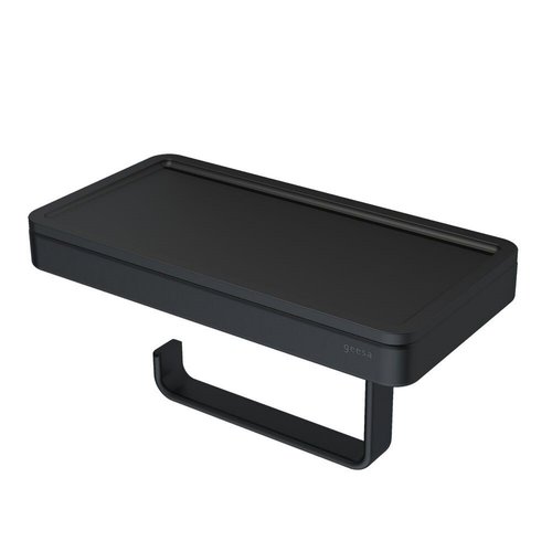 Toiletrolhouder met Planchet Geesa Frame Zwart 