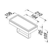 Toiletrolhouder met Planchet Geesa Frame Zwart