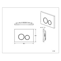 Bedieningsplaat StarBlueDisc Doppio 55 TBV Geberit UP100 UP320 UP300 UP700 UP720 Rose Goud