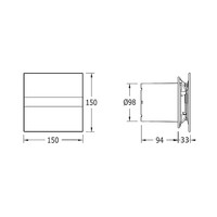 Badkamer Ventilator Cata E-100 GT 100 mm Timer 8W Wit