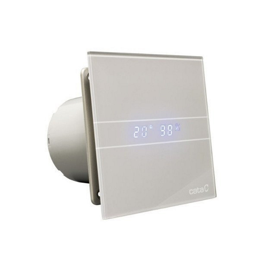 Badkamer Ventilator Cata E-100 GBTH Timer En Vochtsensor 100 mm 4W/8W Zilver