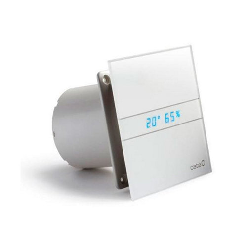 Badkamer Ventilator Cata E-150 GTH LED Axial Timer En Vochtsensor 150 mm 10W/19W Wit 